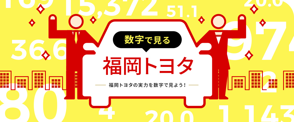数字で見る 福岡トヨタ -福岡トヨタ自動車の魅力を数字で見よう！-